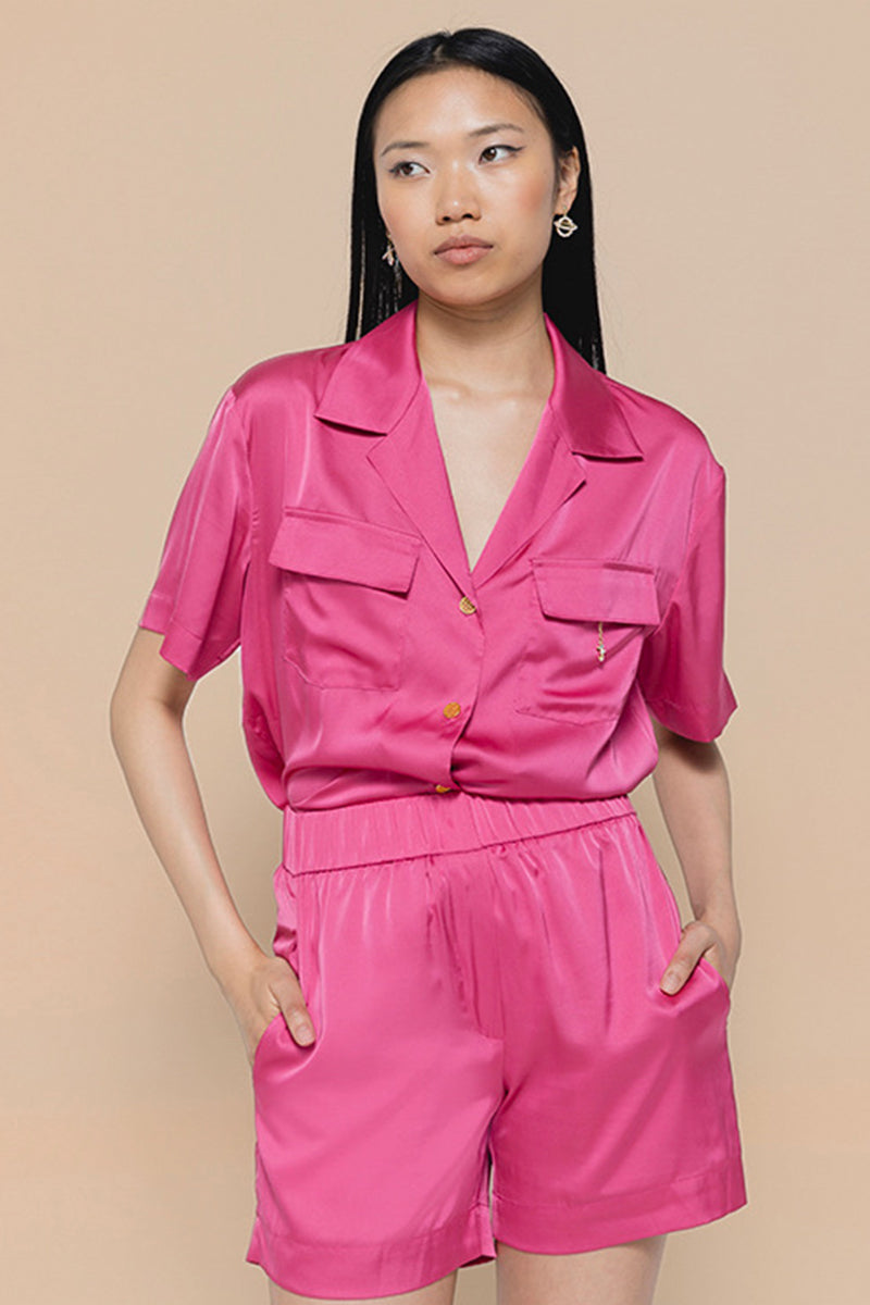 The Co-Ord Short Set in Fuchsia