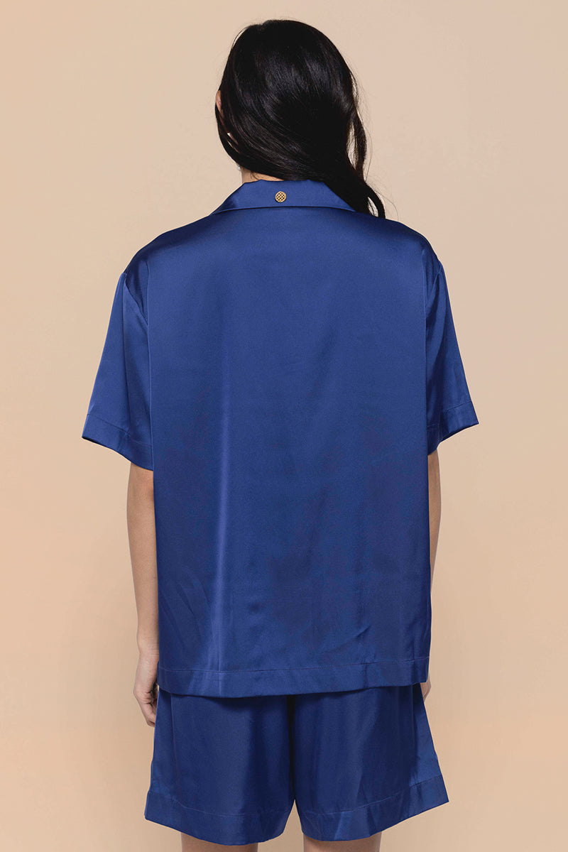 The Co-Ord Short Set in Mediterranean Blue