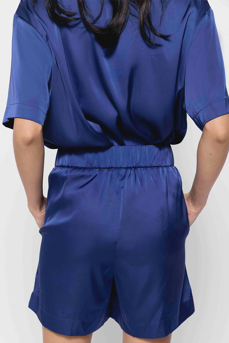 The Co-Ord Short Set in Mediterranean Blue