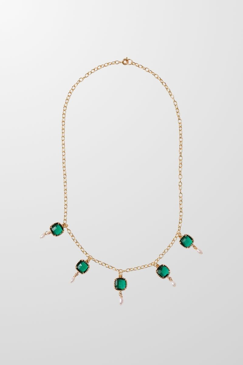 The Alicante Choker in Emerald Green
