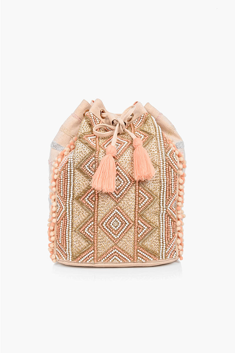 Rose Gold Embellished Backpack | America & Beyond display picture 3