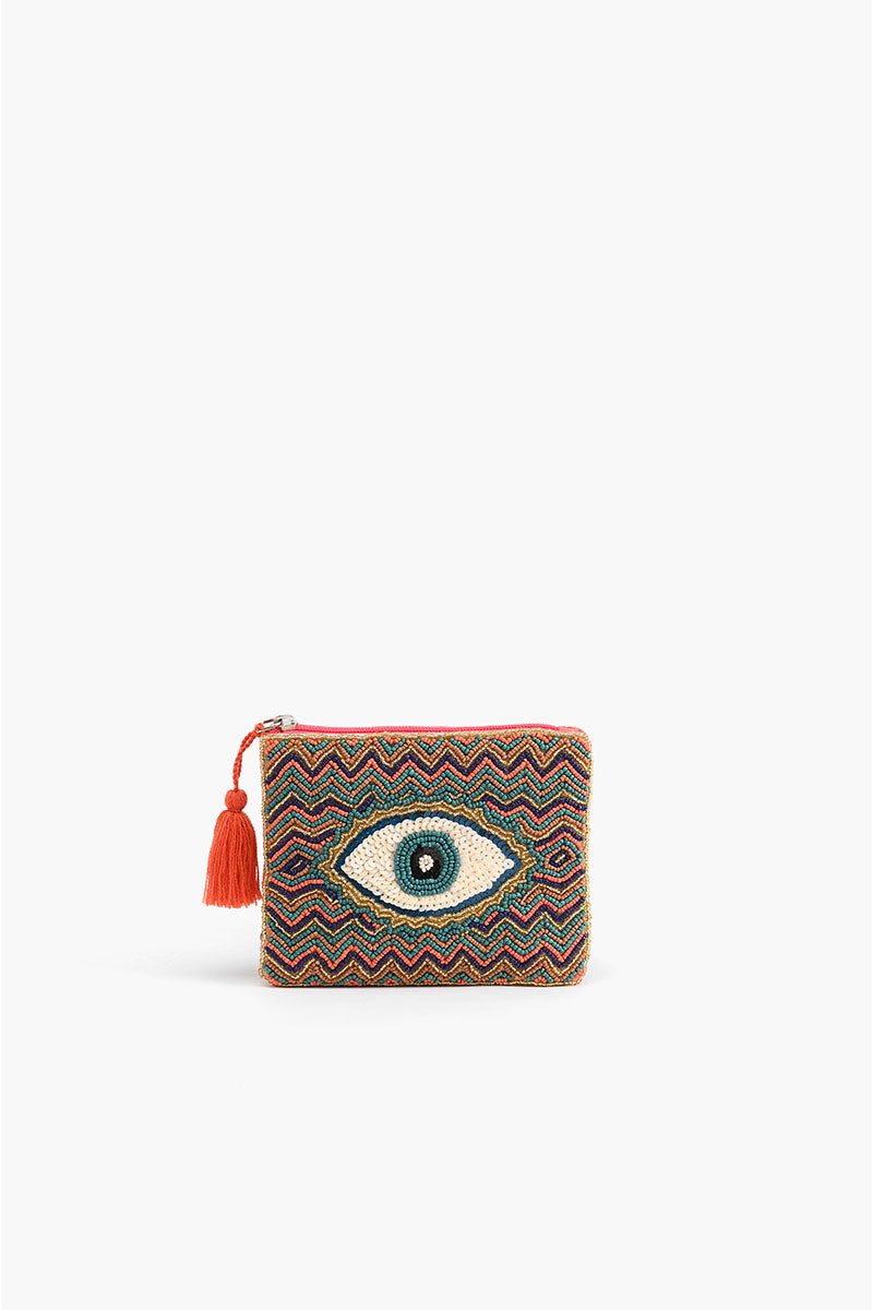 Evil Eye Goodluck Embellished Mini Pouches