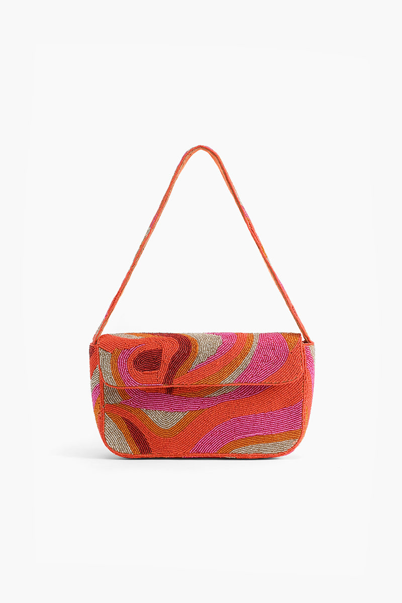 Golden Poppy Embellished Shoulder Bag | America & Beyond