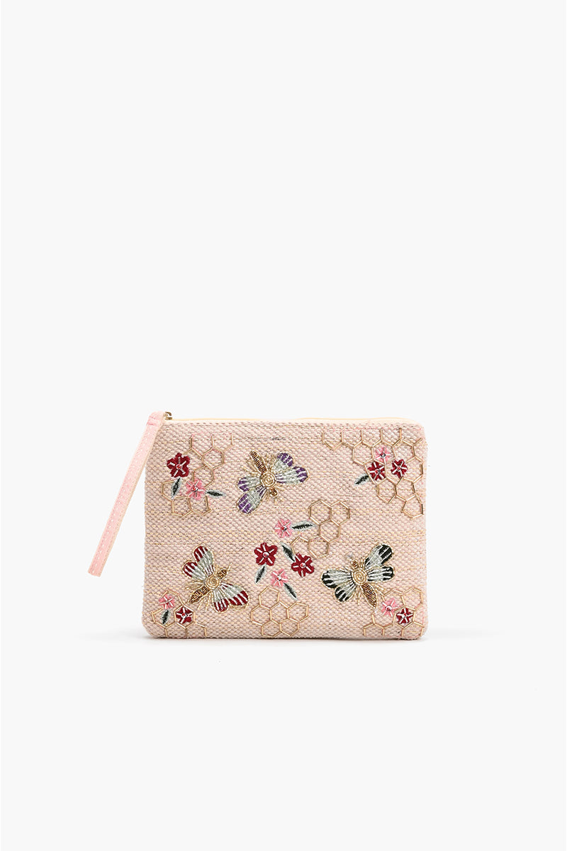 Rose Gold Bee Wristlets Hand-Woven Jacquard Design