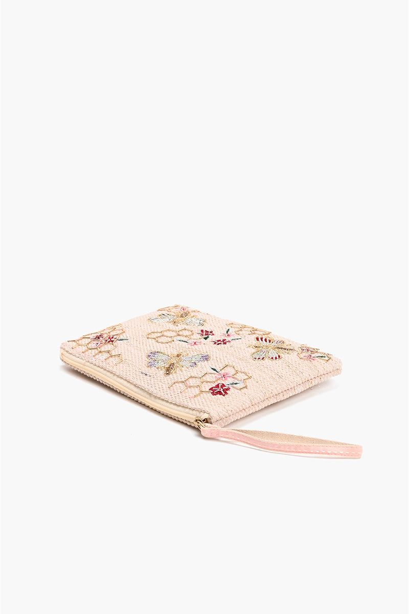 Rose Gold Bee Wristlets Hand-Woven Jacquard Design