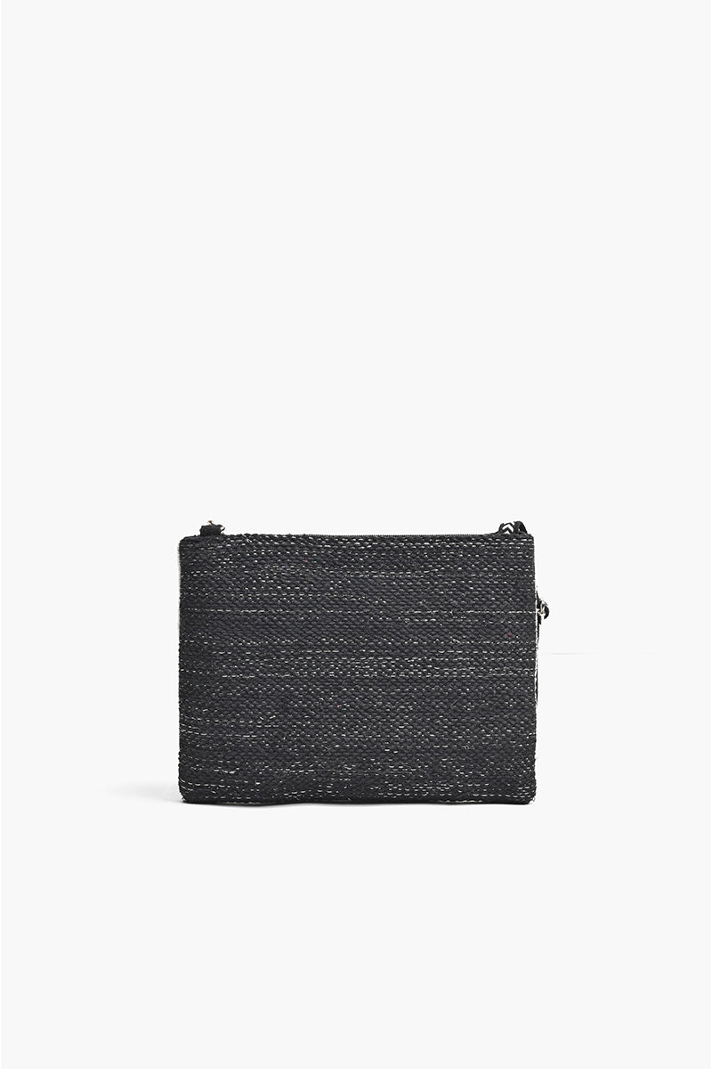 Blue Heart Top Zip Clutch