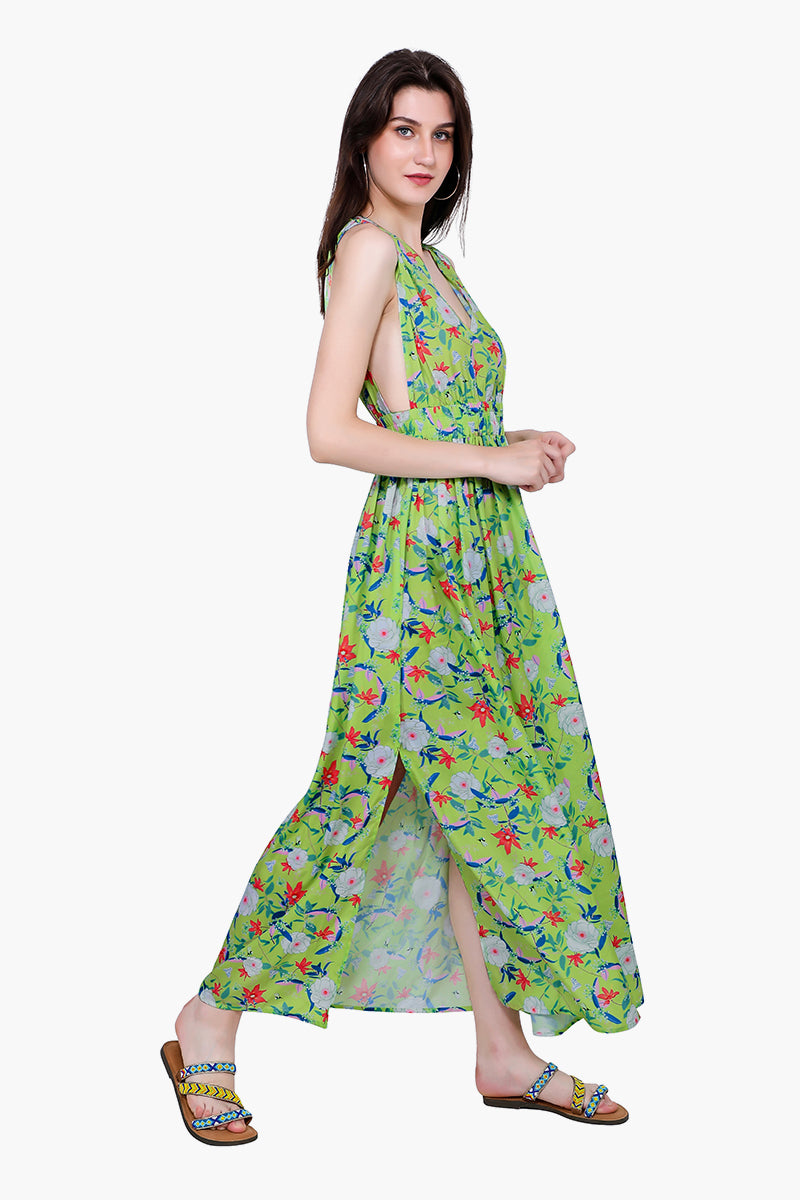 Misty Sunshine Floral Maxi Dress