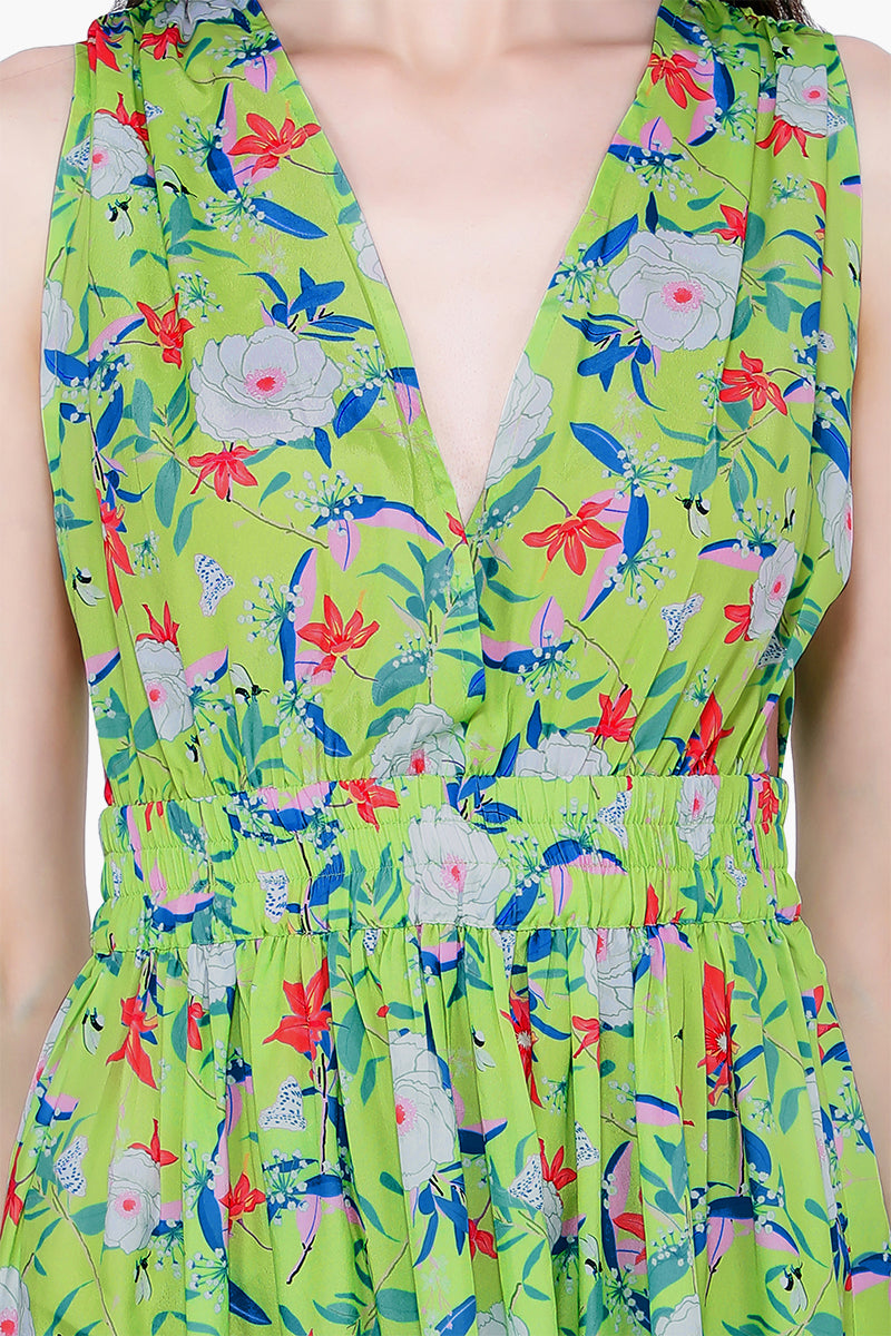 Misty Sunshine Floral Maxi Dress