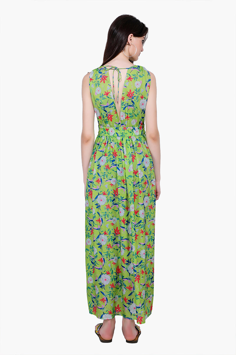 Misty Sunshine Floral Maxi Dress