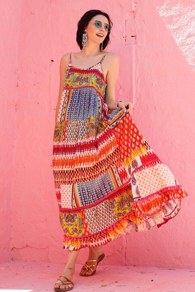 pink paisley dress Fuchsia Rose Paisley Dress S