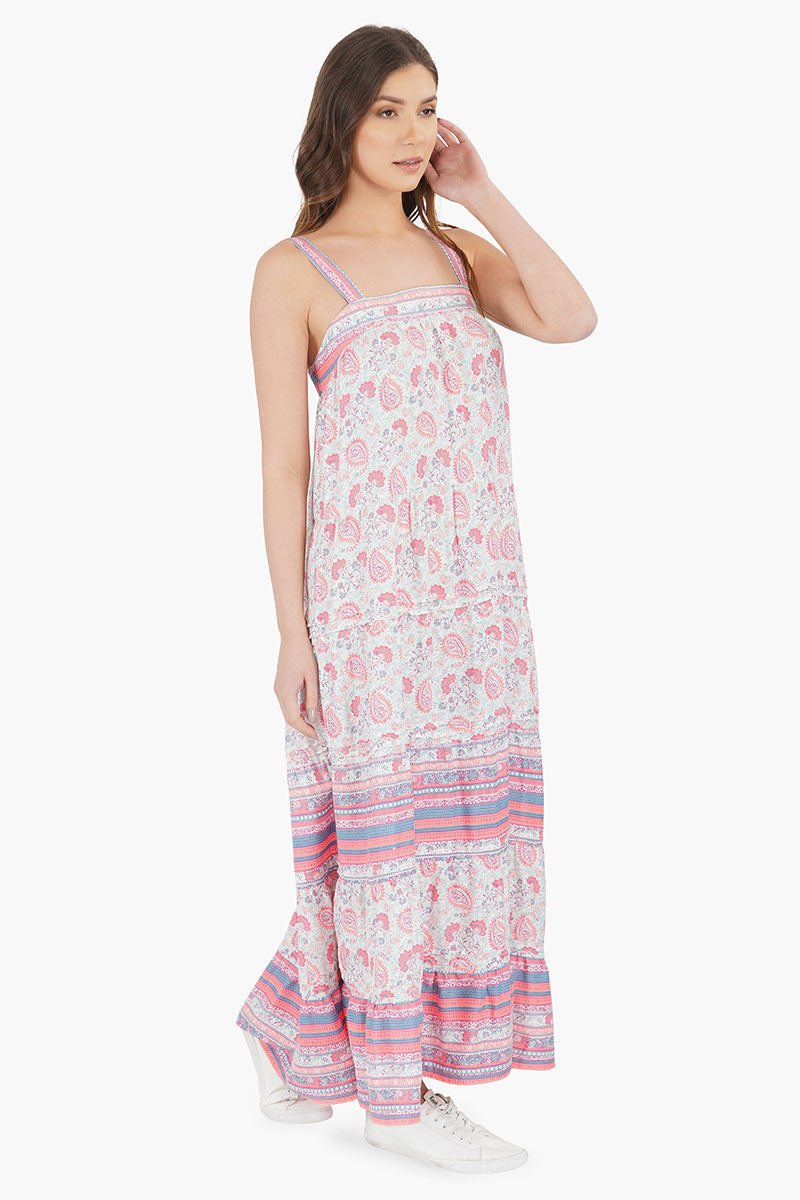 Sugar Coral Floral Maxi Dress