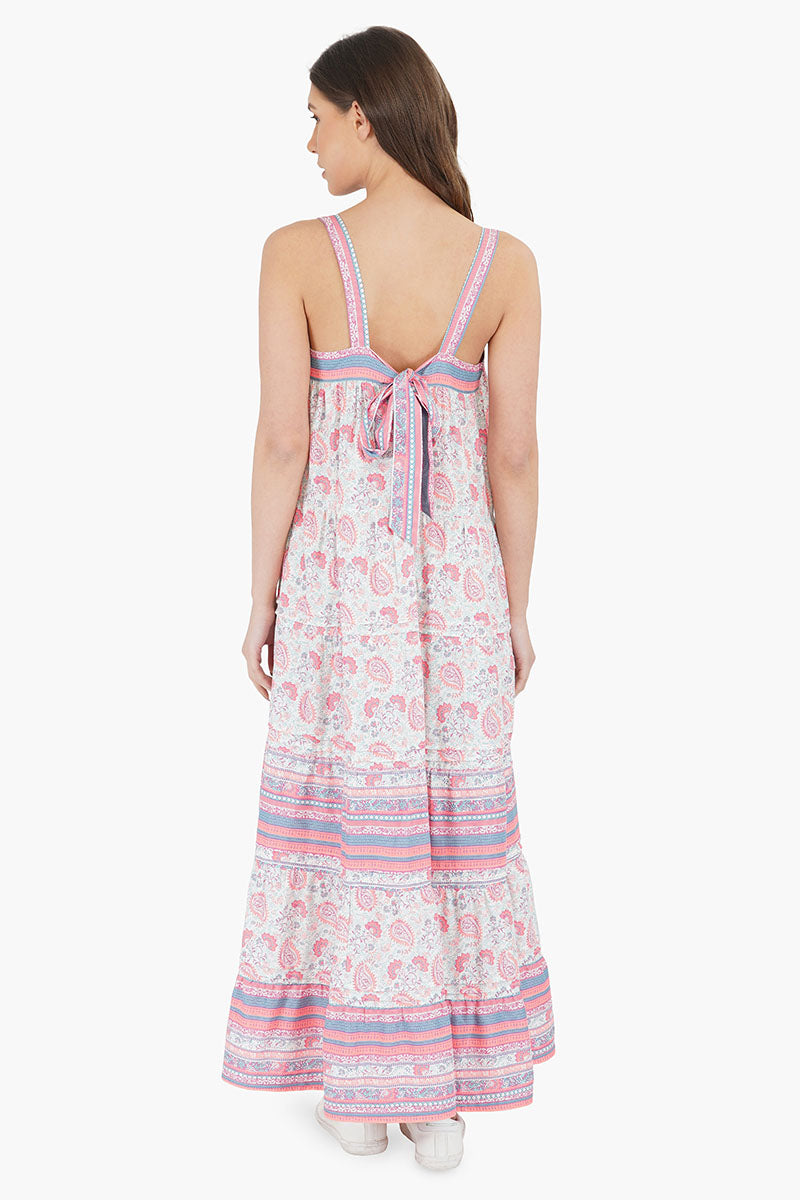 Sugar Coral Floral Maxi Dress