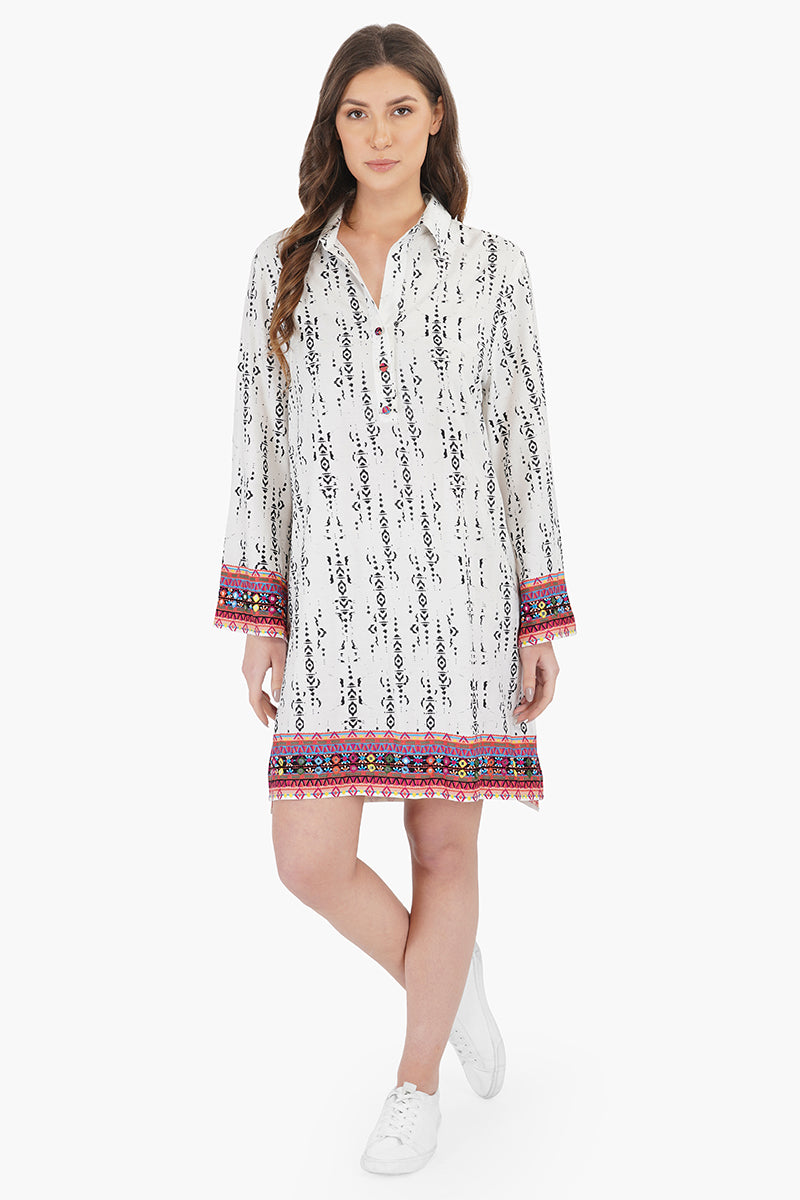 Boho Tribal Tunic Dress S Boho Tribal Tunic Dress S