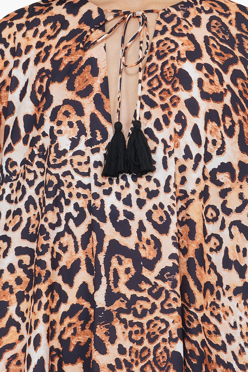 Brown Leopard Maxi Kaftan