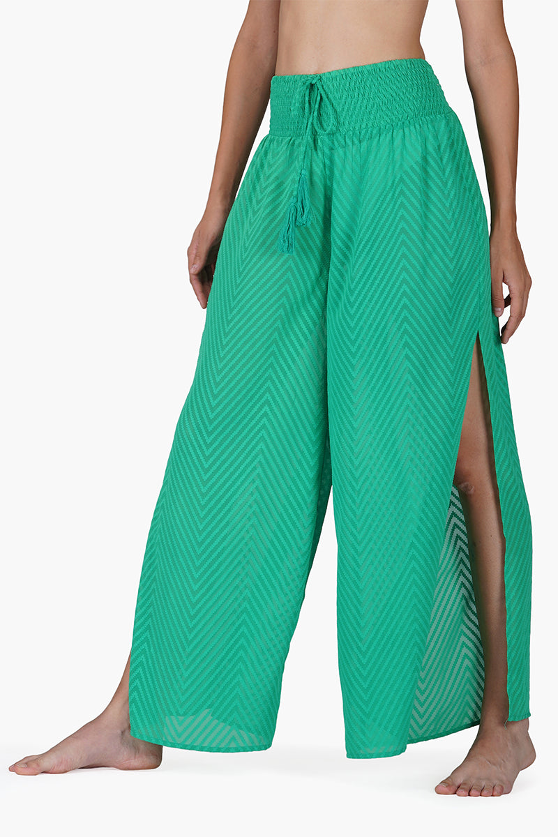 Emerald Chevron Pants
