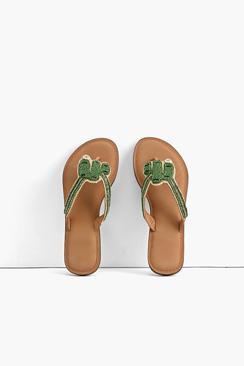 Prickly Cactus Beaded Bohemian Sandals