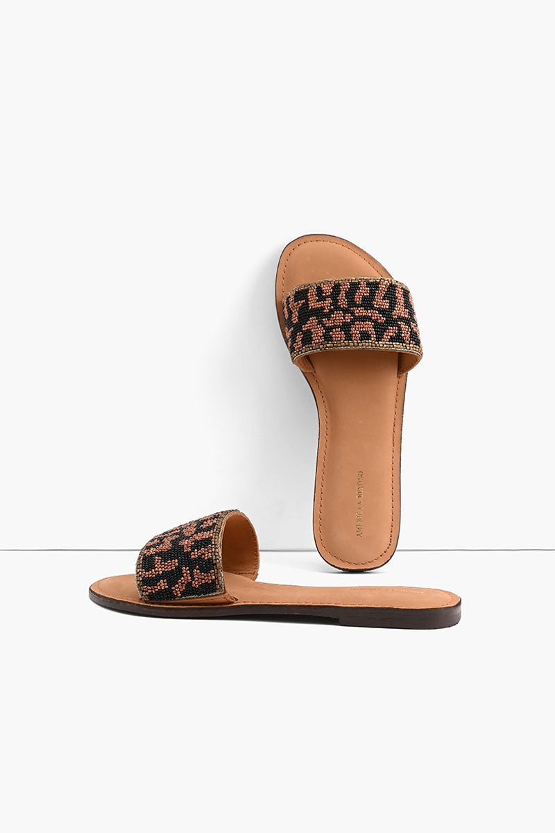 Champagne Slip-on Sandals