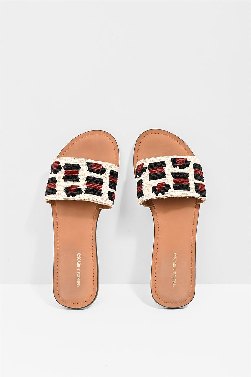 Leopard Slip on Sandals