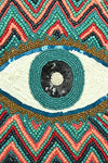 Emberglow Evil Eye Embellished Clutch