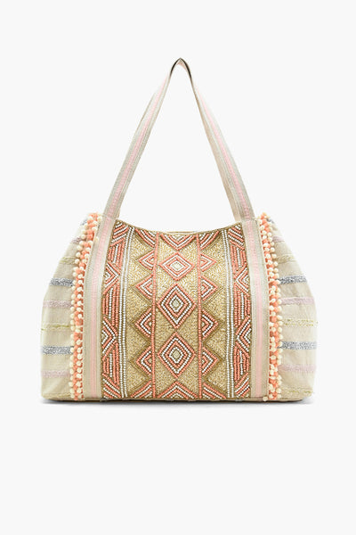 America & Beyong Rose Gold embellished drawstring backpack Rose Gold Embellished Backpack | America & Beyond main image 3
