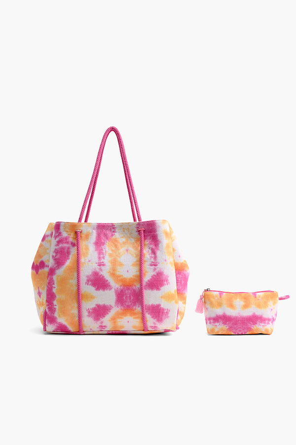 Tie Dye Tote with Pouch Multi