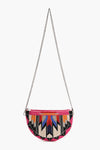 Tropical Embellished Crossbody Pouch with Coin Pouch