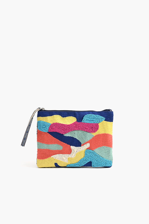 Cool Wave Embellished Pouch