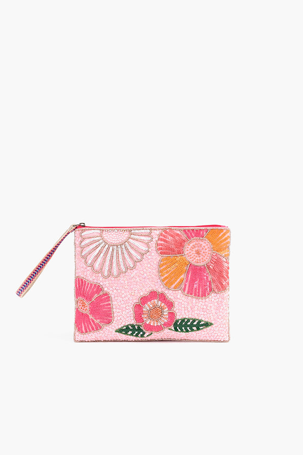 Floral Embellished Pouch