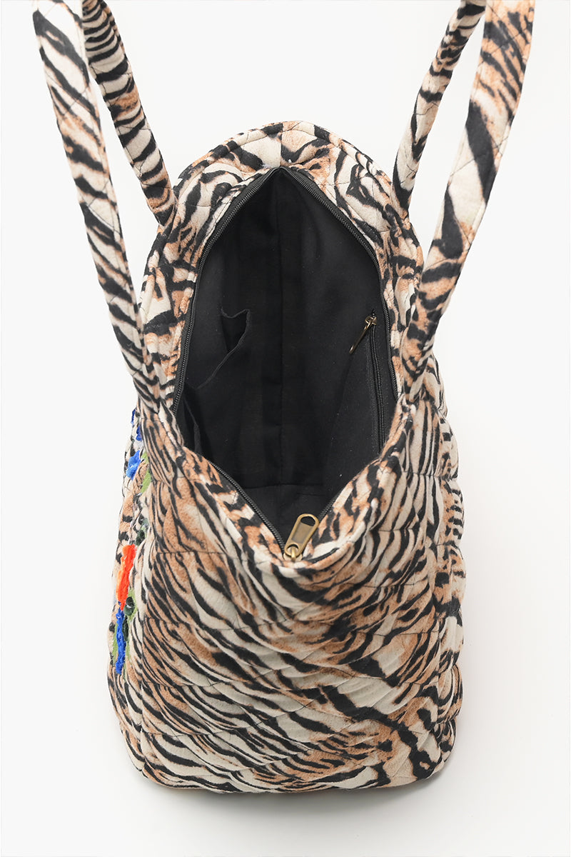 Tiger Lily Tote W/Make up Pouch