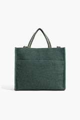Evergreen Monstera Embellished Bag