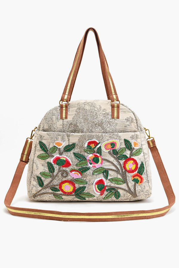 Fall Floral Travel Tote