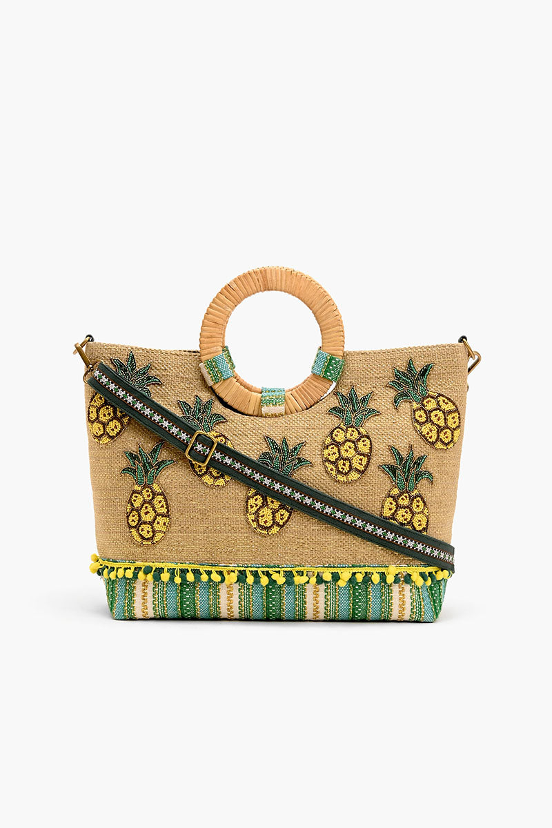 Pineapple Passion Cane Handle Tote