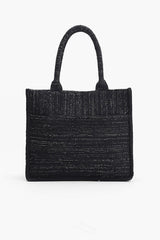Black Luxe Embellished Tote