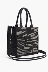 Black Luxe Embellished Tote