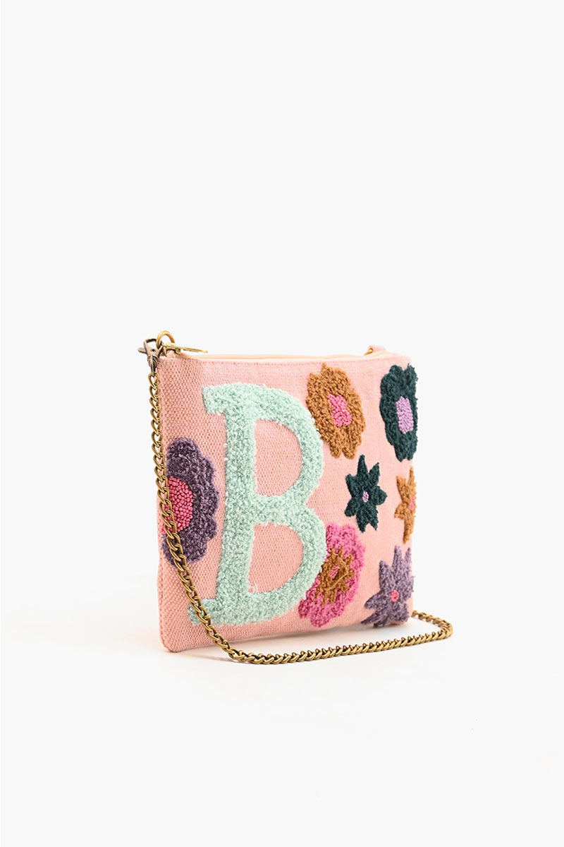 B Floral Crossbody Bag