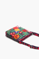 Plaid Pop Floral Shoulder Bag