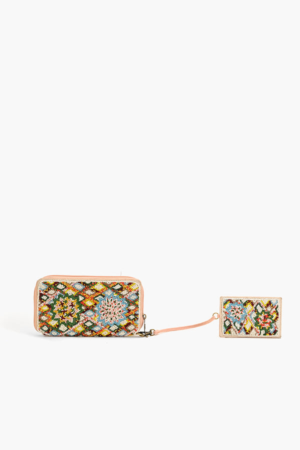 Petals in the Waffle Grove Wallet with Card Holder