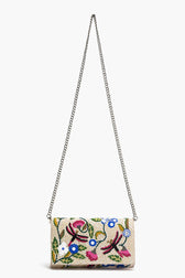 Dragonfly Embellished Flap Clutch