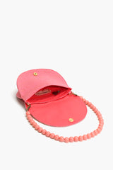 Cresent Pink Lemon Embellished Shoulder Bag