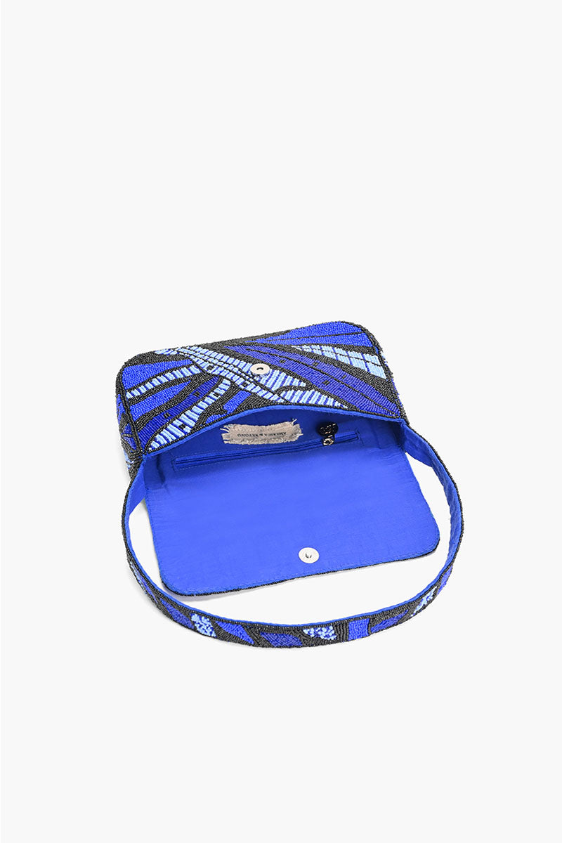 Sapphire Swirl Blue Shoulder Bag America & Beyond