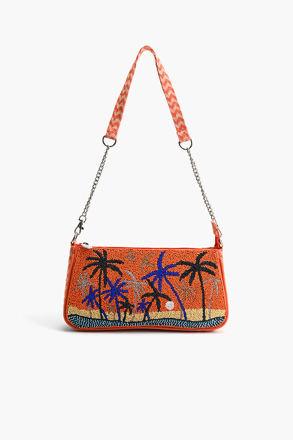 Miami Moonlit Palms Shoulder Bag