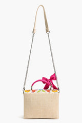 Ivory Bloom Cascade Top Handle Bag