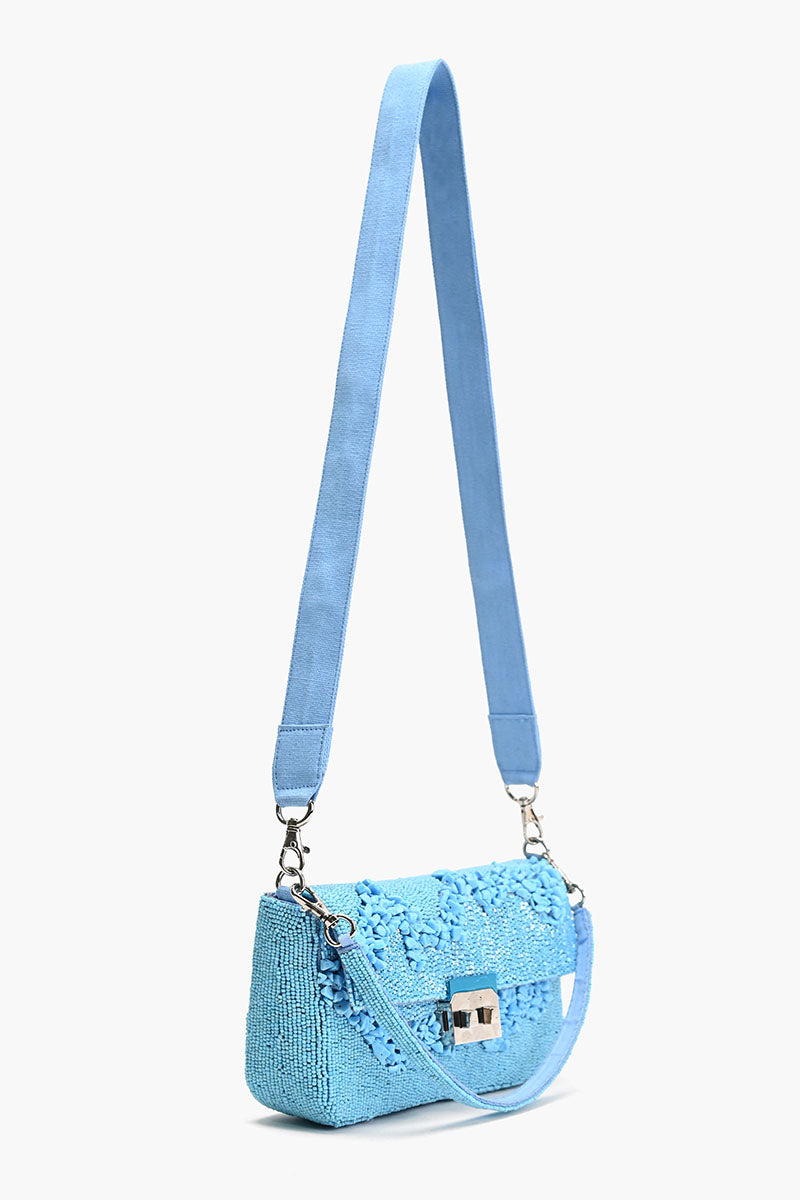 Azure Blue Skyline Shoulder Bag | America & Beyond