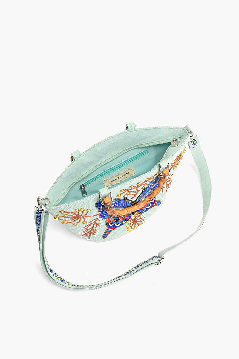 Periwinkle Blue Butterfly Mini Tote