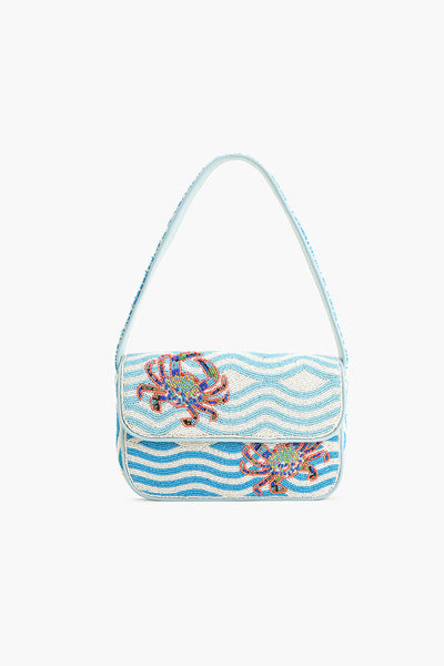 Crabby Waves Beaded Shoulder Bag | America & Beyond