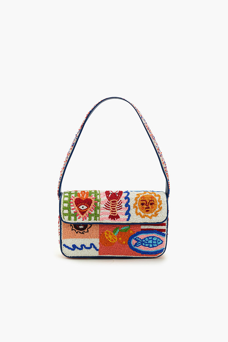 Sun & Sea Beaded Shoulder Bag