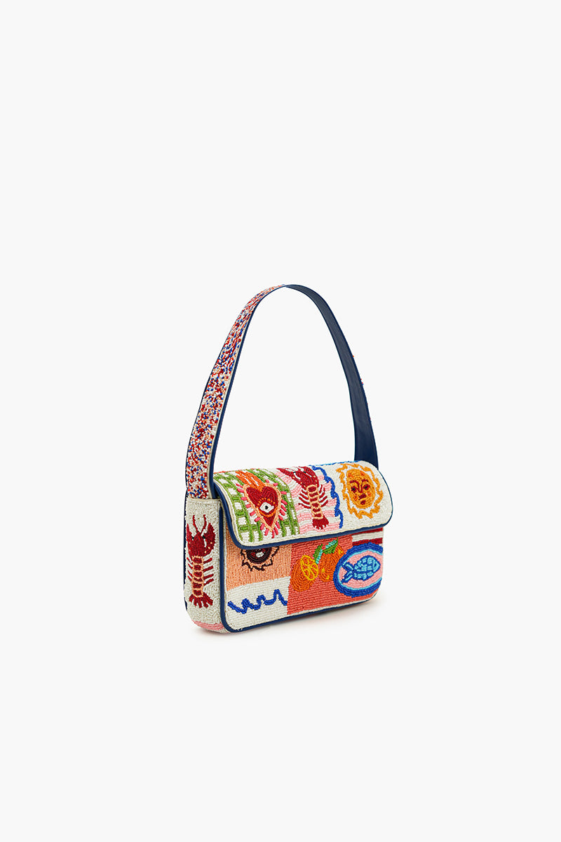 Sun & Sea Beaded Shoulder Bag