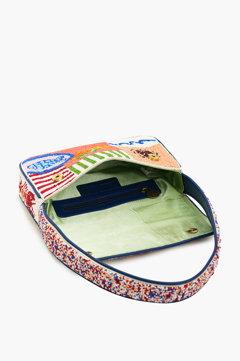 Sun & Sea Beaded Shoulder Bag