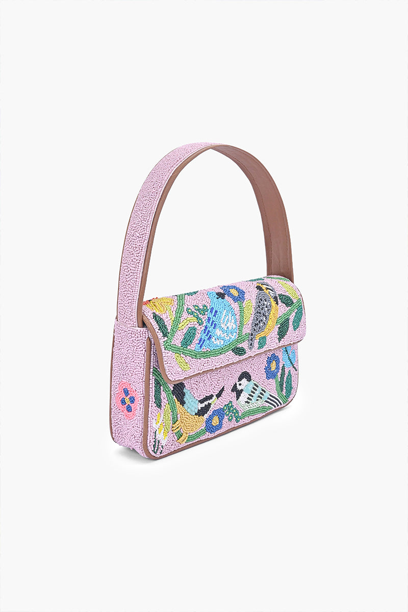 Floral Melody Embellished Shoulder Bag