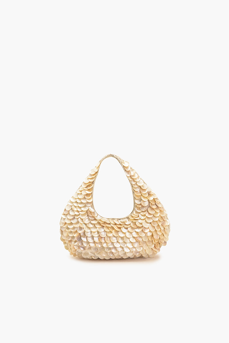 Rainbow Shell Beaded Round Hand-Held Bag | America & Beyond